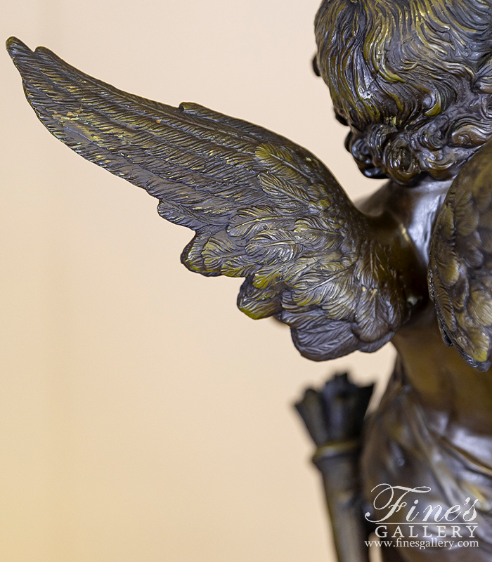 Bronze Statues  - Winged Cherub Boy - BS-1616